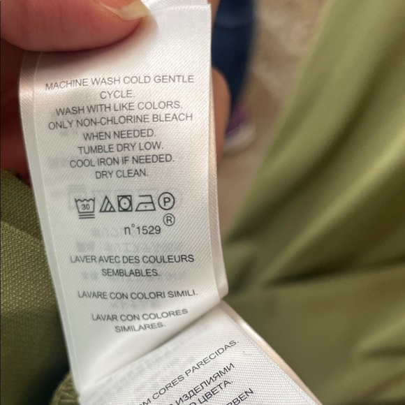 Ralph Lauren Olive Green Twist Front Midi Dress - Picture 8 of 8